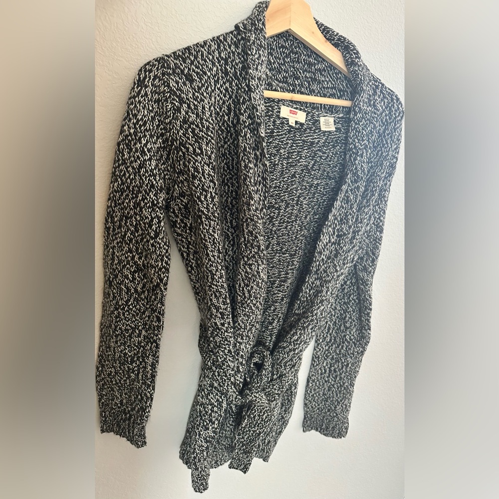 Levi's Black and White Knit Cardigan
